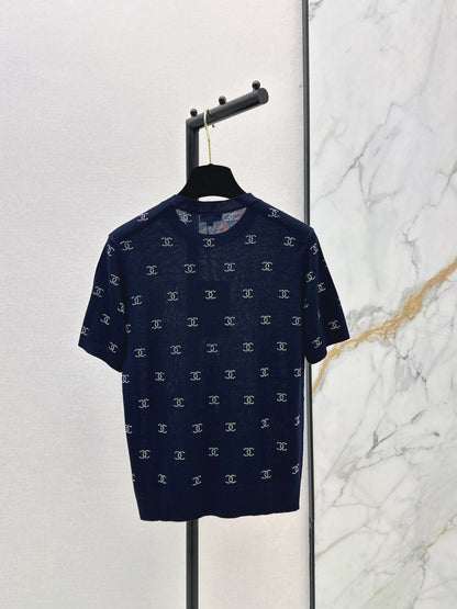 26ss Rhinestone-set Knit T-shirt
