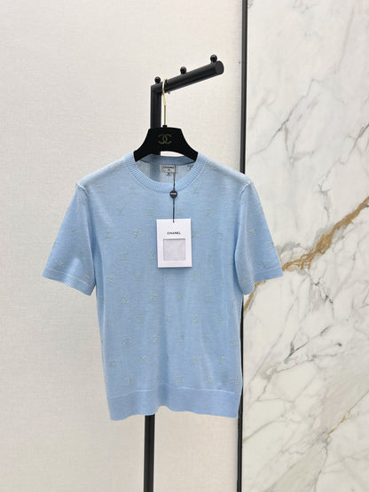 26ss Rhinestone-set Knit T-shirt
