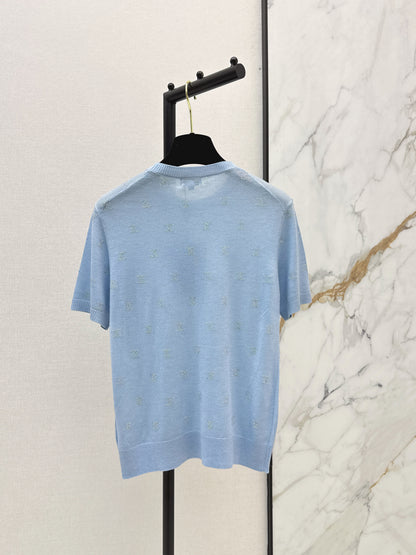 26ss Rhinestone-set Knit T-shirt