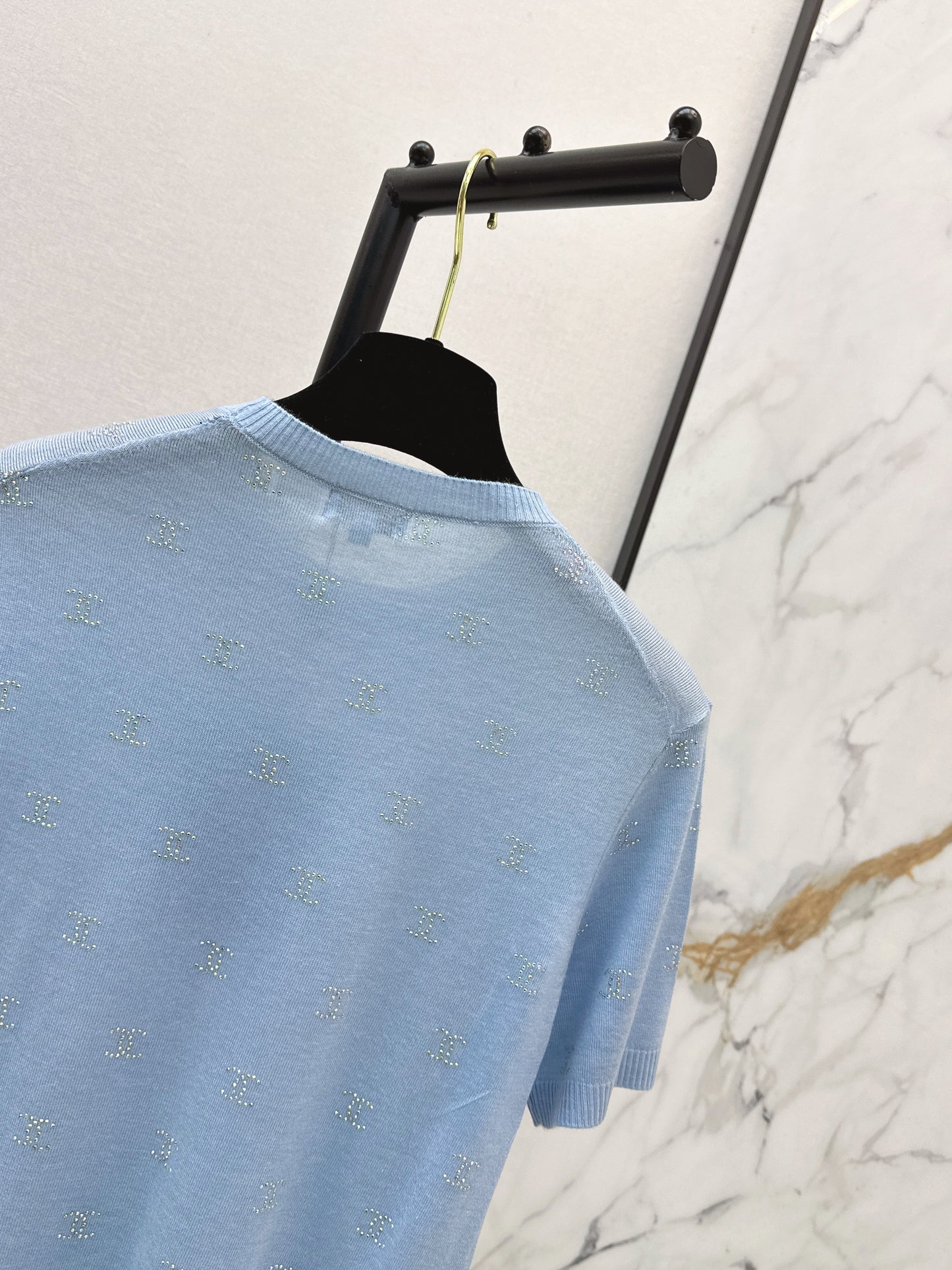 26ss Rhinestone-set Knit T-shirt