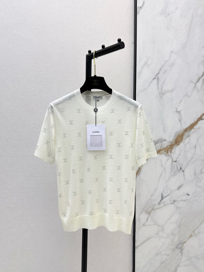 26ss Rhinestone-set Knit T-shirt