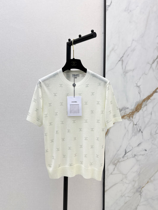 26ss Rhinestone-set Knit T-shirt