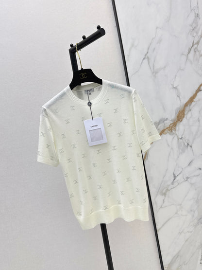 26ss Rhinestone-set Knit T-shirt