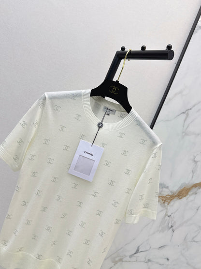 26ss Rhinestone-set Knit T-shirt