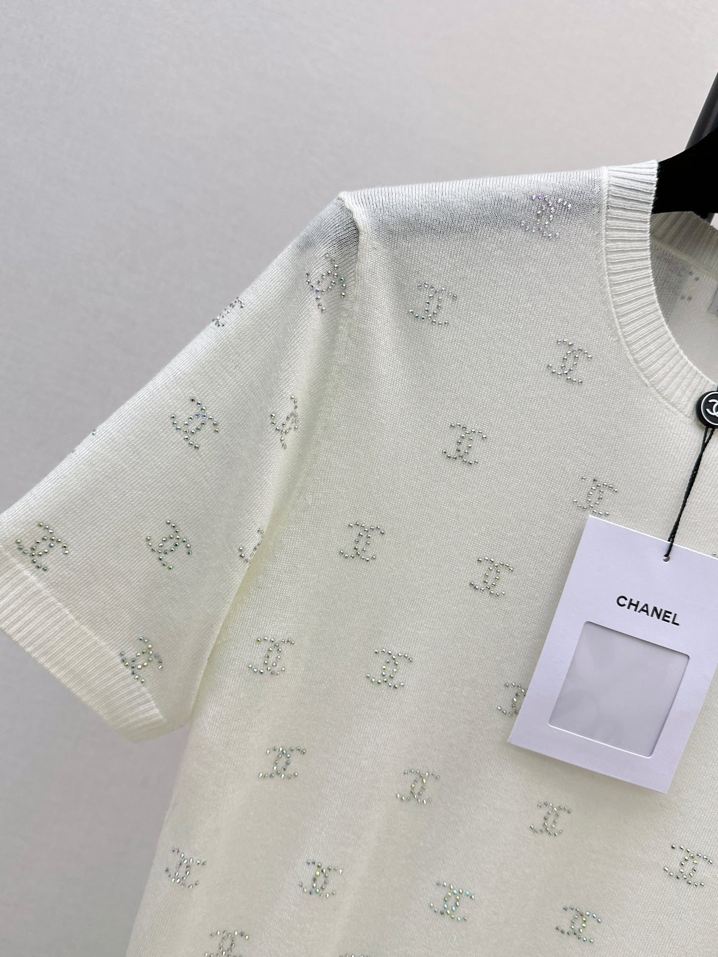 26ss Rhinestone-set Knit T-shirt