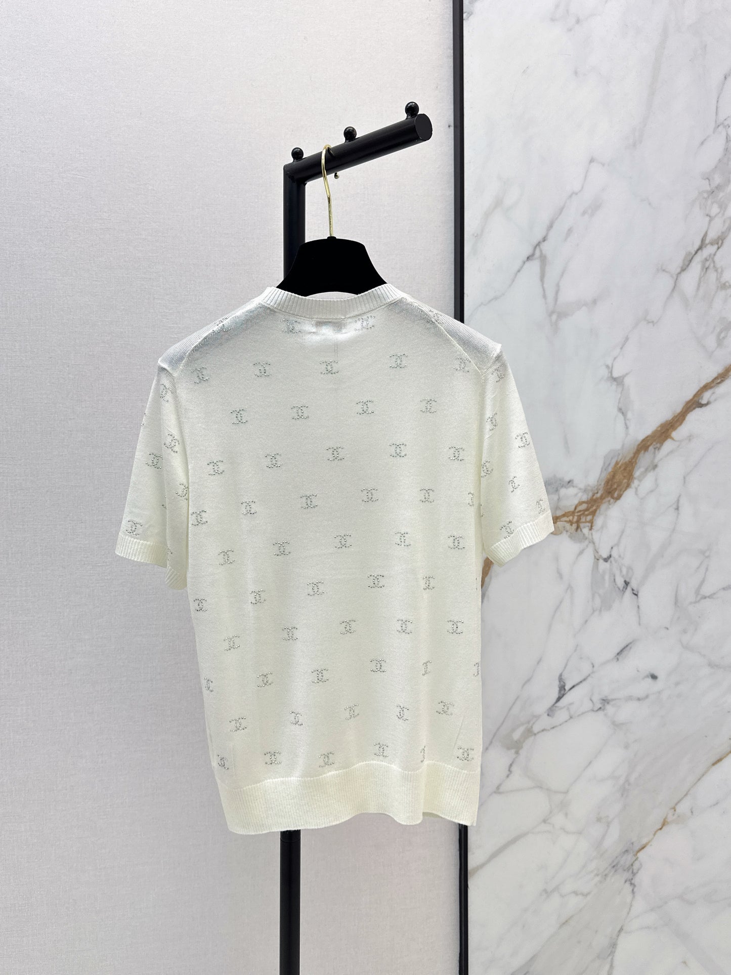 26ss Rhinestone-set Knit T-shirt