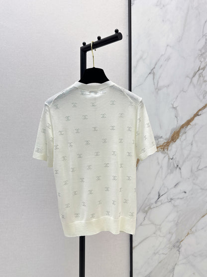 26ss Rhinestone-set Knit T-shirt