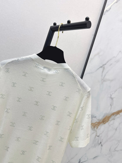 26ss Rhinestone-set Knit T-shirt