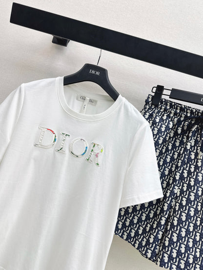 26ss Casual T-shirt + Jacquard Shorts