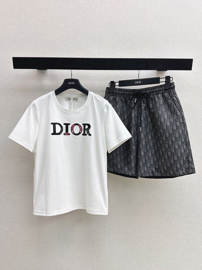 26ss Casual T-shirt + Jacquard Shorts