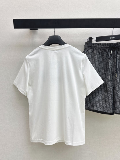 26ss Casual T-shirt + Jacquard Shorts