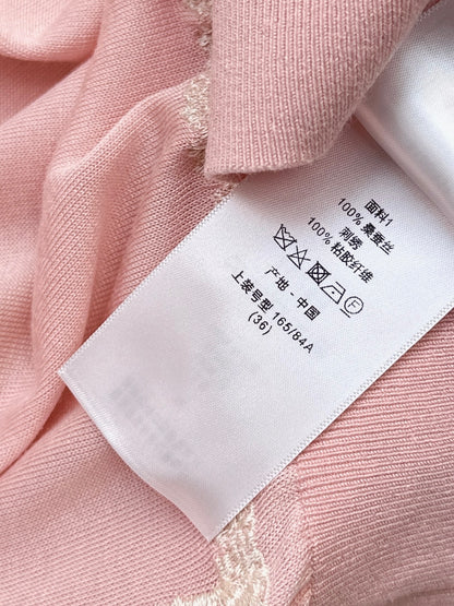 26ss Bow-tie collar knit T-shirt