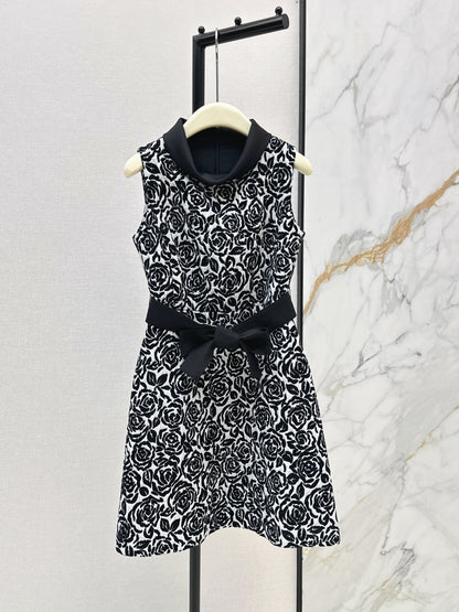 26ss Rose Jacquard Sleeveless Dress