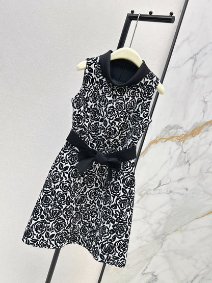 26ss Rose Jacquard Sleeveless Dress