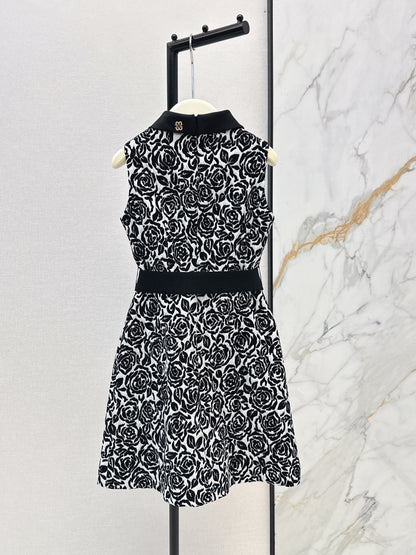 26ss Rose Jacquard Sleeveless Dress