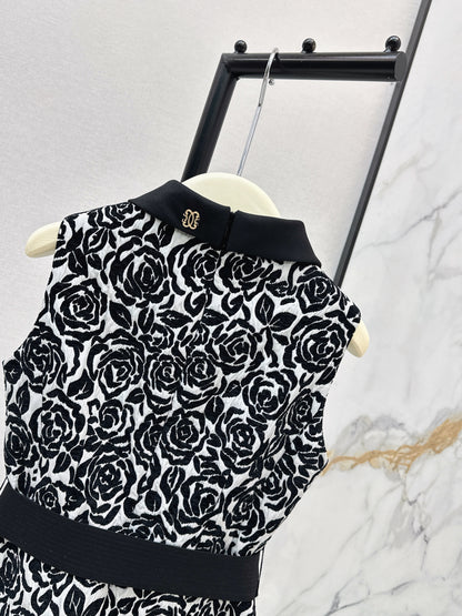 26ss Rose Jacquard Sleeveless Dress