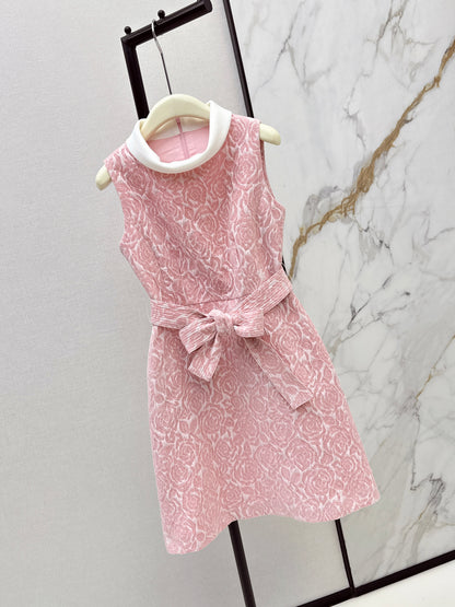 26ss Rose Jacquard Sleeveless Dress