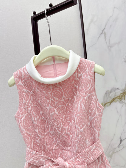 26ss Rose Jacquard Sleeveless Dress