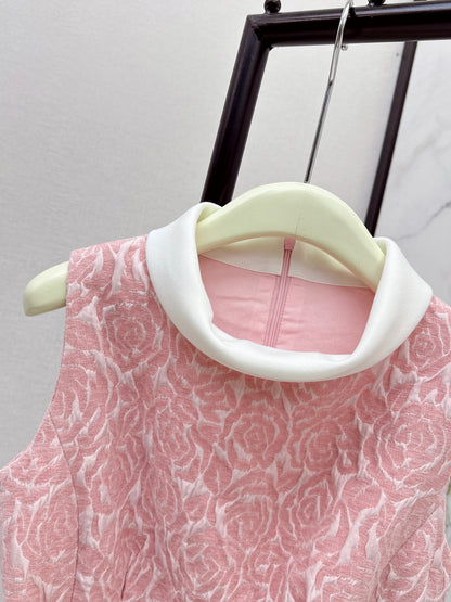 26ss Rose Jacquard Sleeveless Dress
