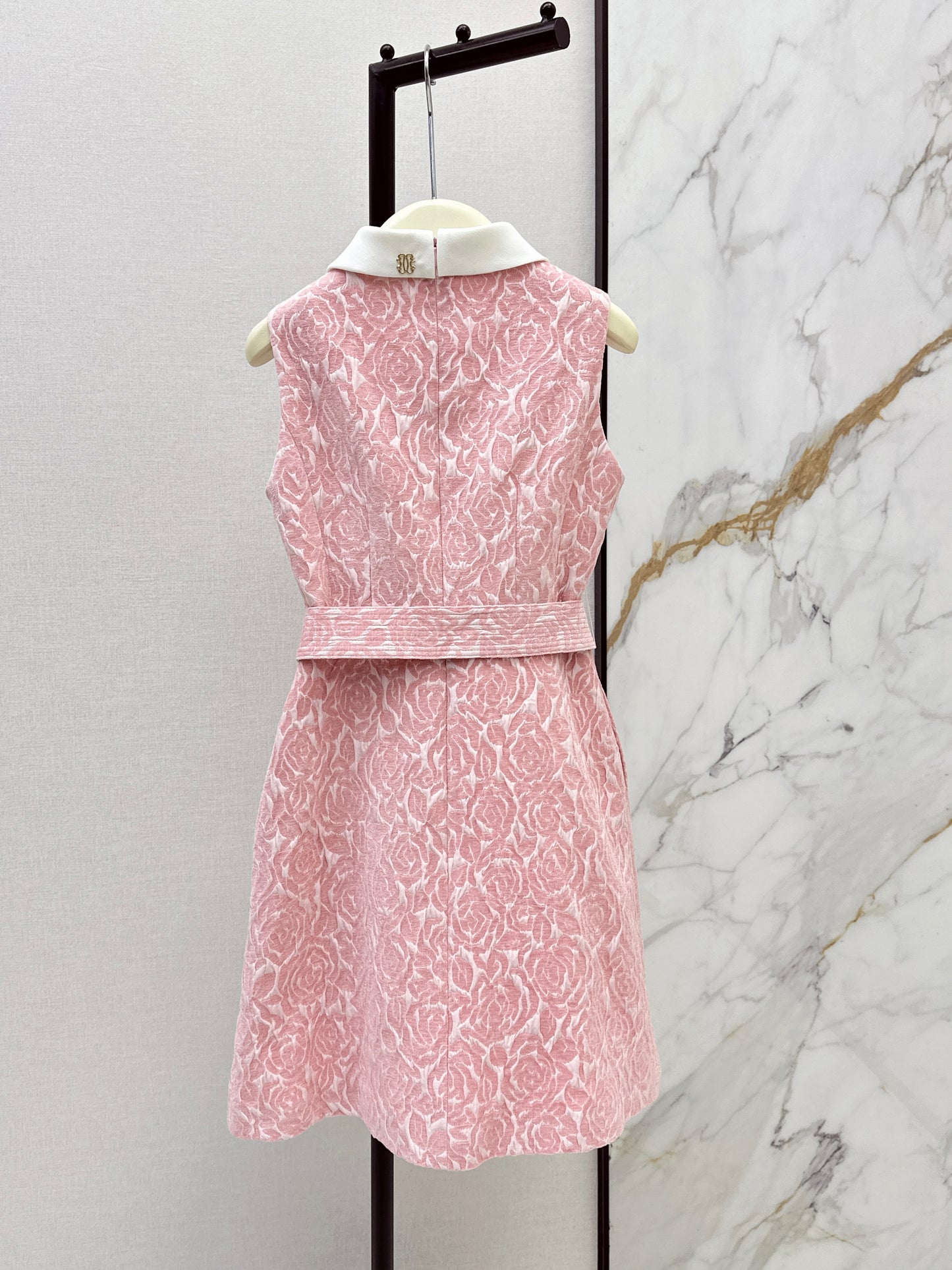 26ss Rose Jacquard Sleeveless Dress
