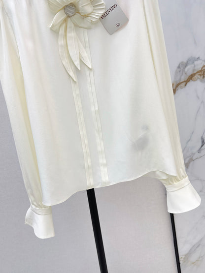 26ss Floral-decorated shirt