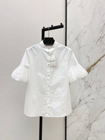 26ss Stand-up collar, single-breasted shirt
