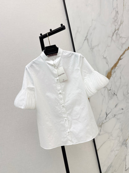 26ss Stand-up collar, single-breasted shirt