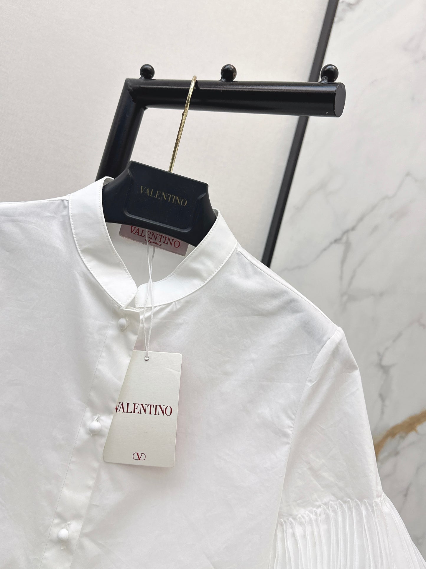 26ss Stand-up collar, single-breasted shirt