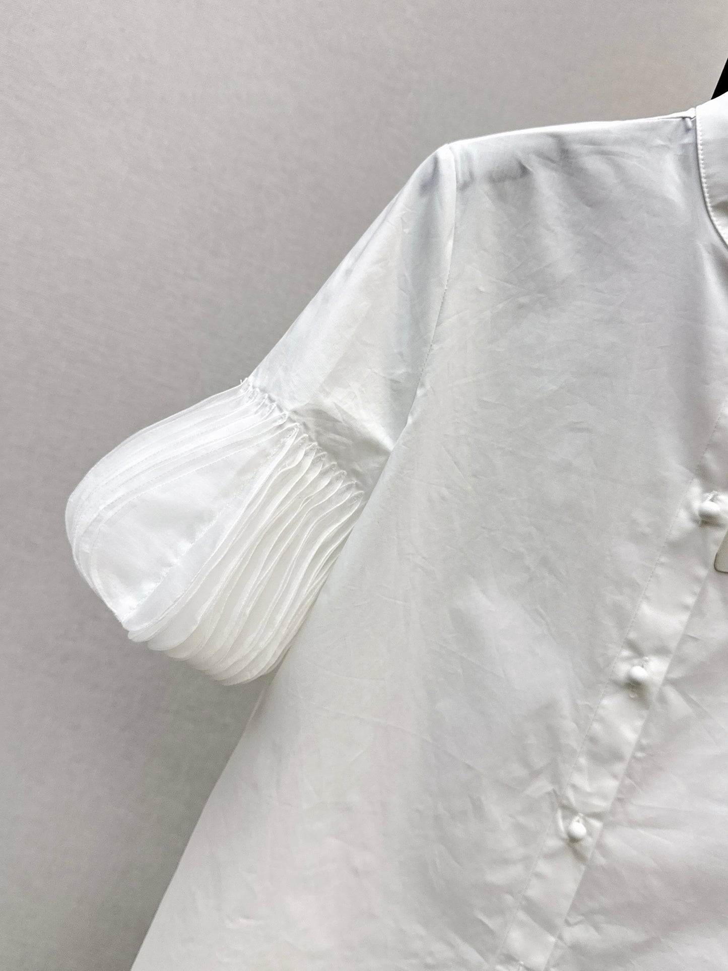 26ss Stand-up collar, single-breasted shirt