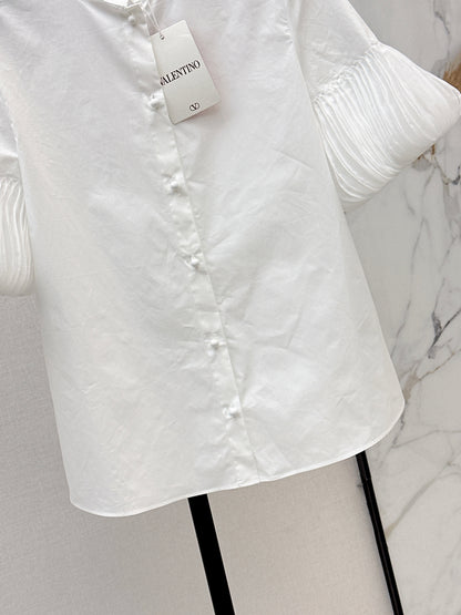 26ss Stand-up collar, single-breasted shirt