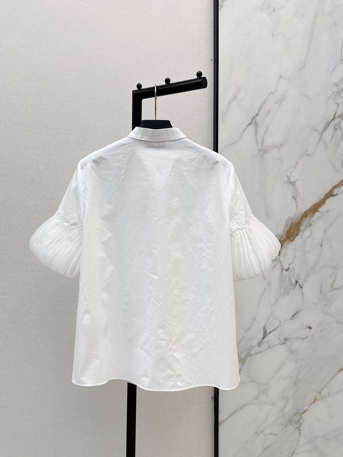 26ss Stand-up collar, single-breasted shirt