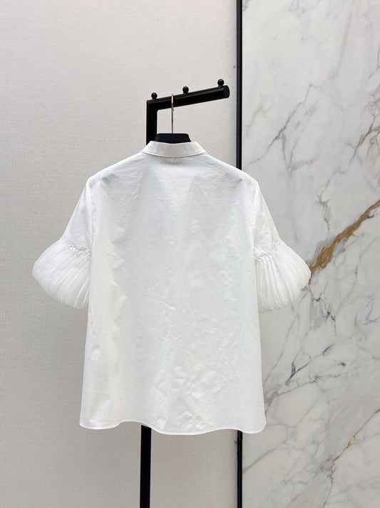 26ss Stand-up collar, single-breasted shirt