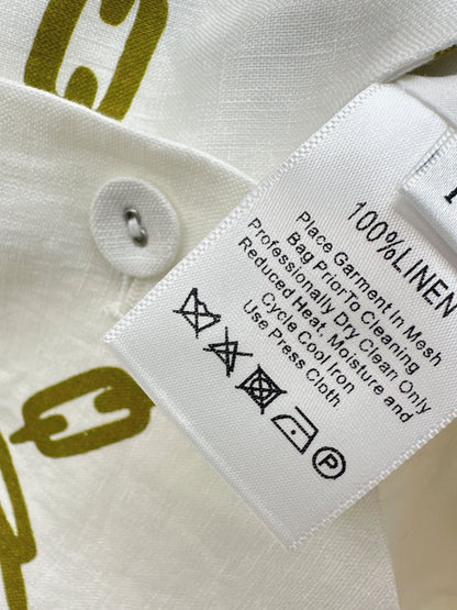 26ss Chain-print vest /straight-leg trousers