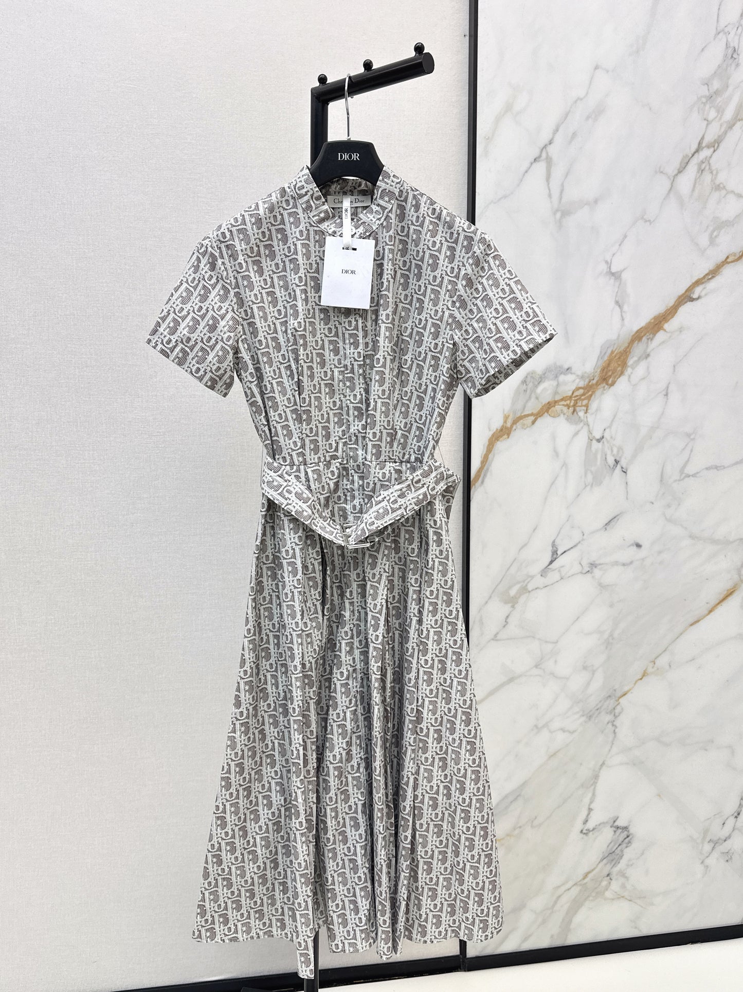 26ss Jacquard Long Pleated Dress