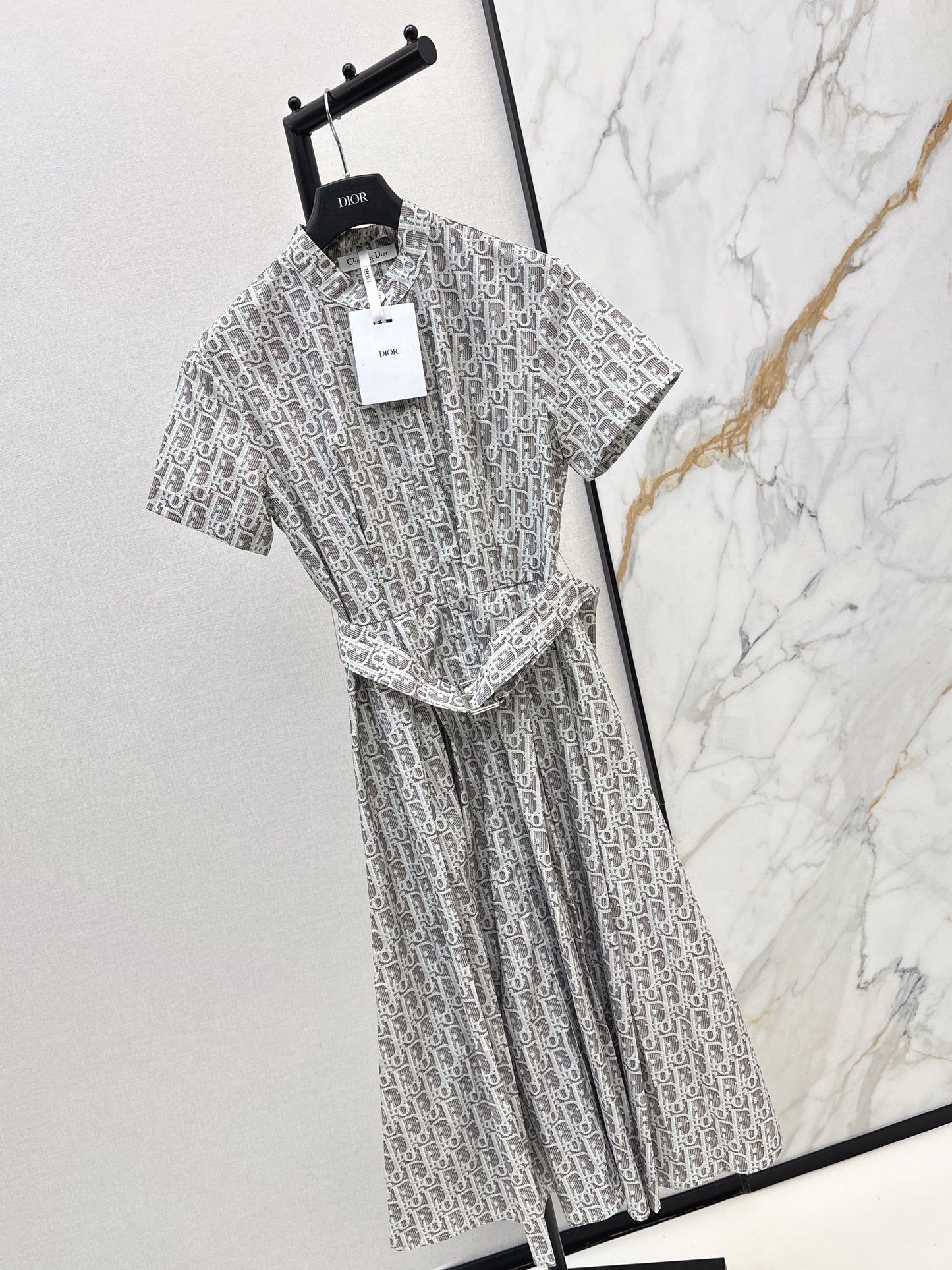 26ss Jacquard Long Pleated Dress