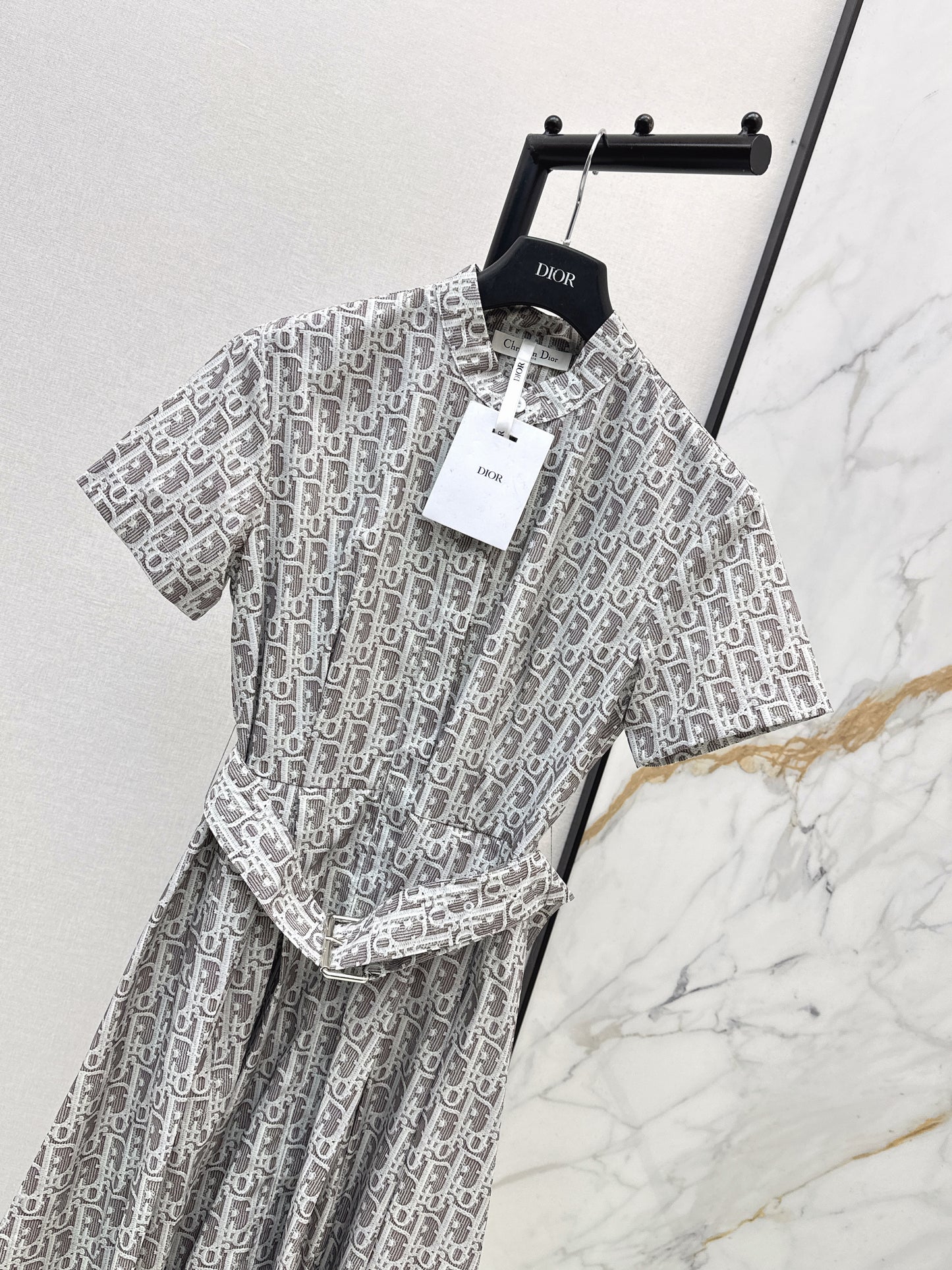 26ss Jacquard Long Pleated Dress