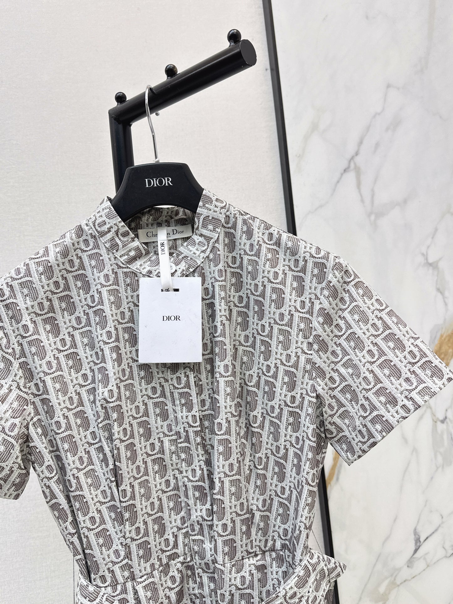26ss Jacquard Long Pleated Dress