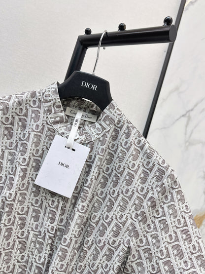 26ss Jacquard Long Pleated Dress