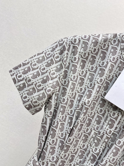 26ss Jacquard Long Pleated Dress