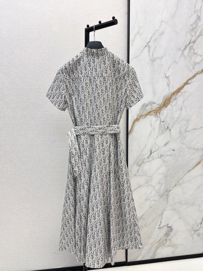 26ss Jacquard Long Pleated Dress