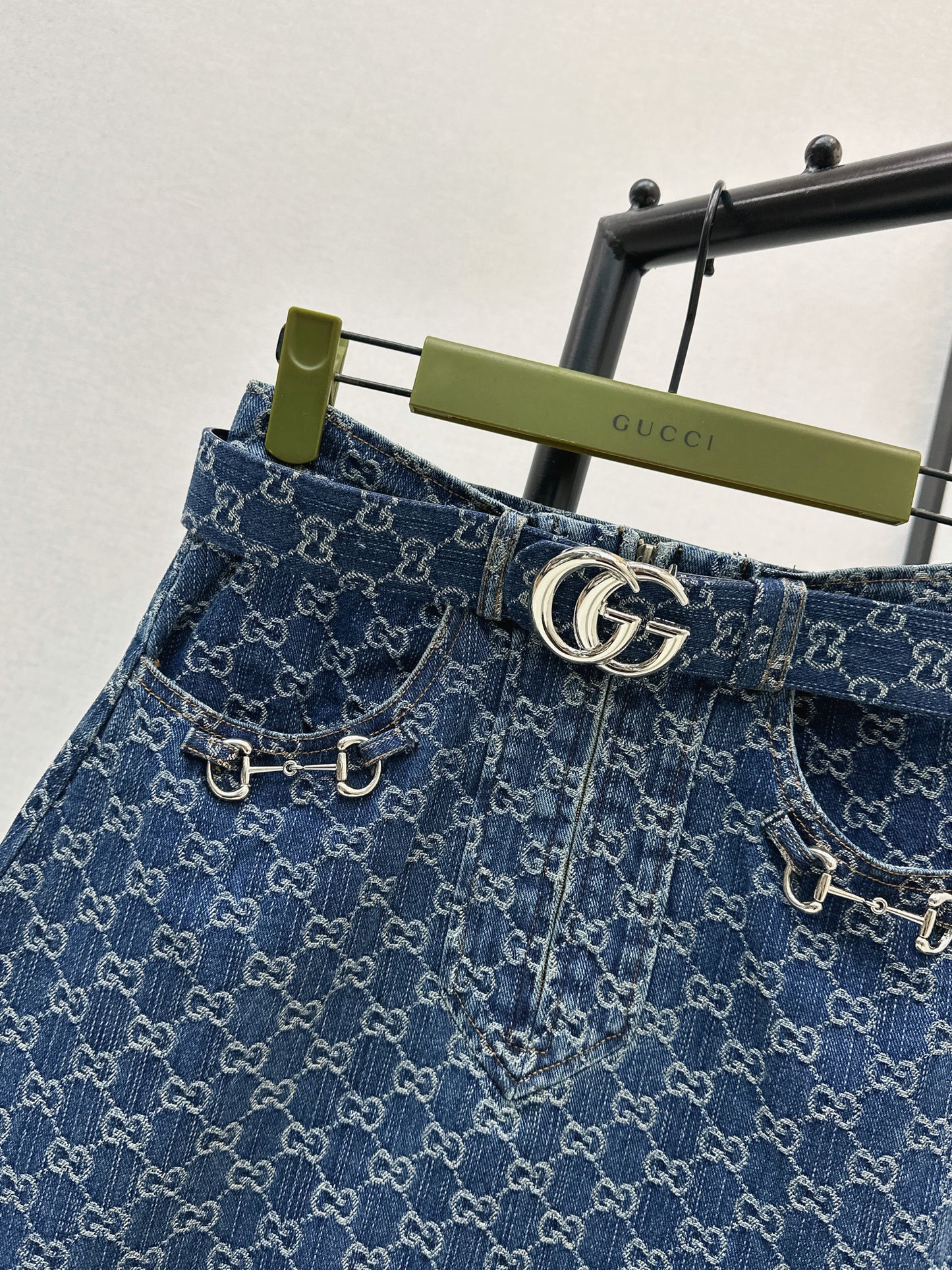 26ss Jacquard Denim Midi Skirt