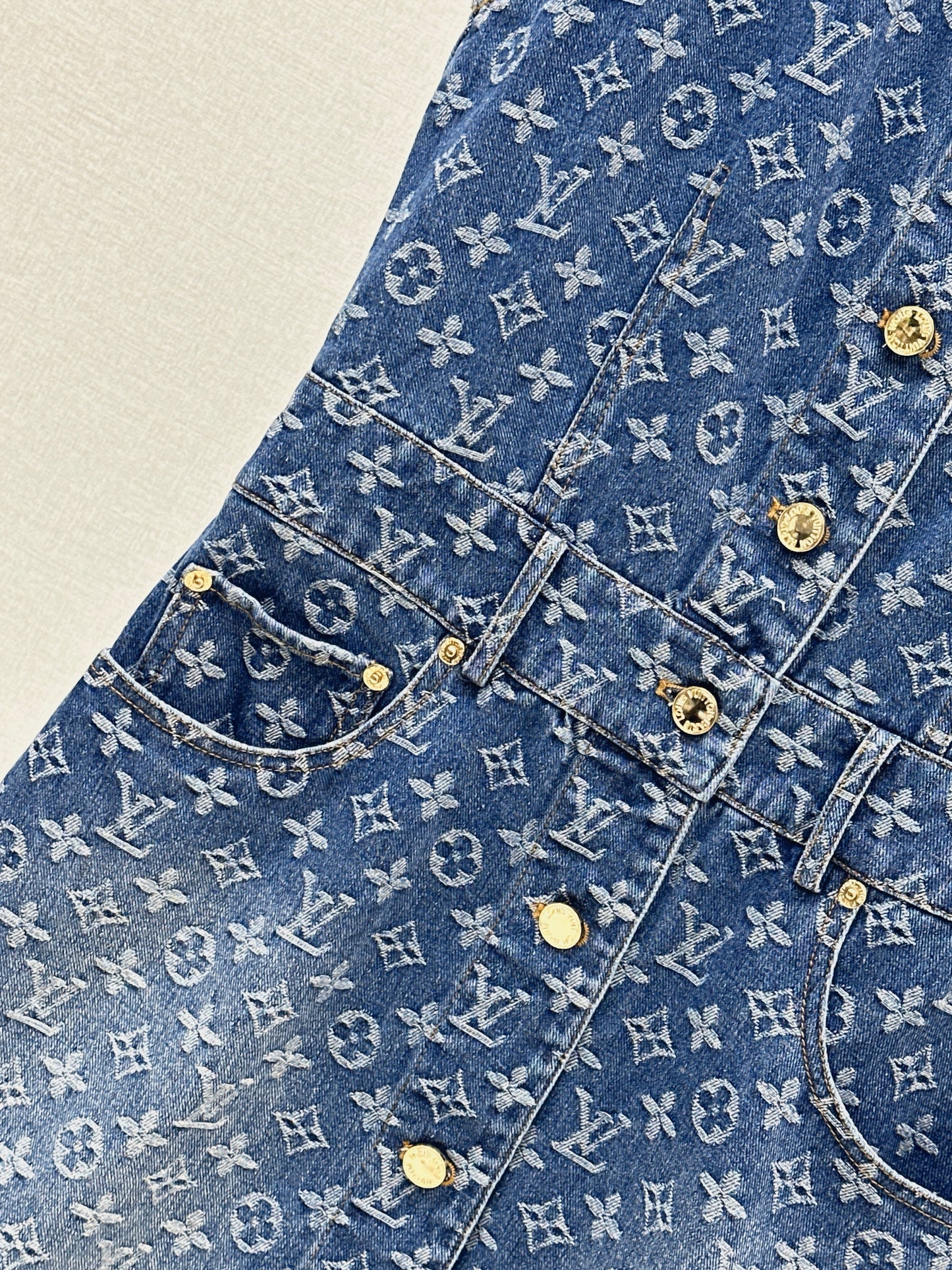 26ss Jacquard Denim Sleeveless Dress