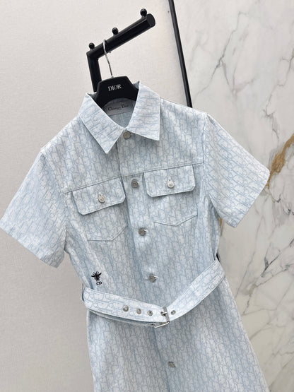 26ss Logo Denim Dress