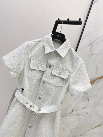 26ss Logo Denim Dress