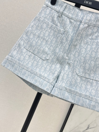 26ss Logo jacquard high-waisted shorts