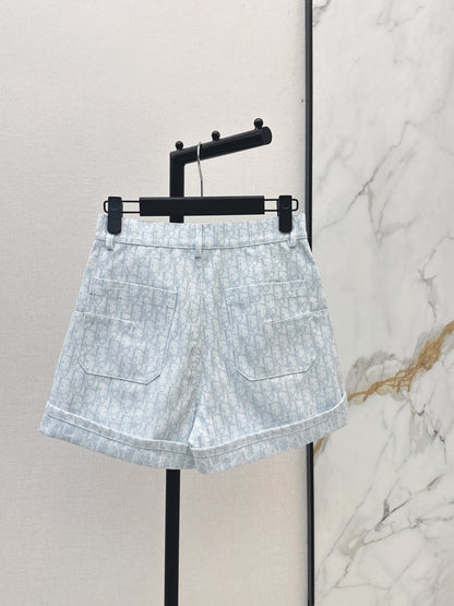 26ss Logo jacquard high-waisted shorts