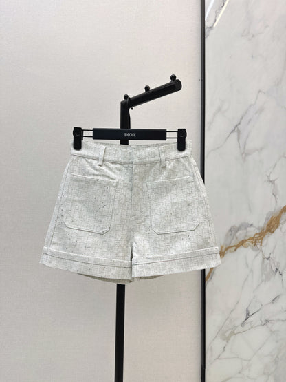 26ss Logo jacquard high-waisted shorts