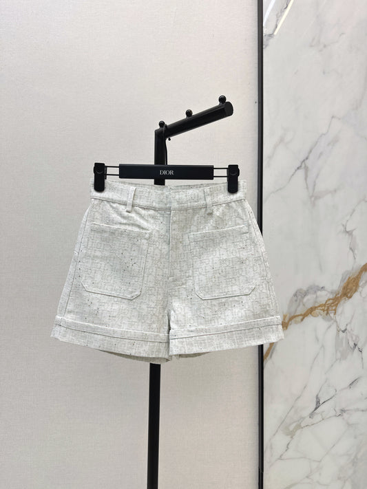 26ss Logo jacquard high-waisted shorts