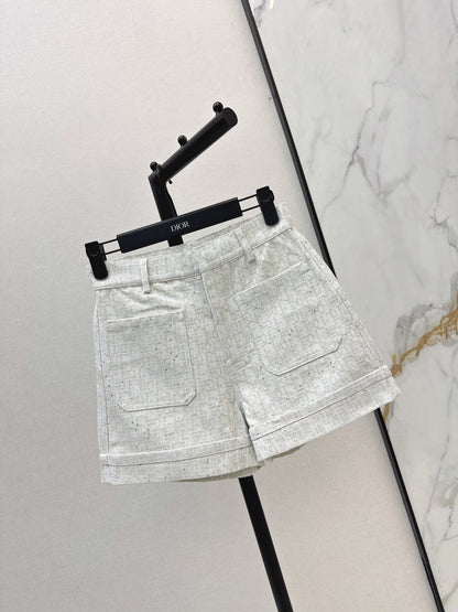 26ss Logo jacquard high-waisted shorts