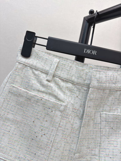 26ss Logo jacquard high-waisted shorts
